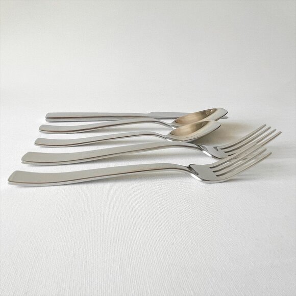 Gourmet Settings GS Cami 10pc Set Glossy Forks Knives Spoons Flatware 5pc x2 - Picture 4 of 7